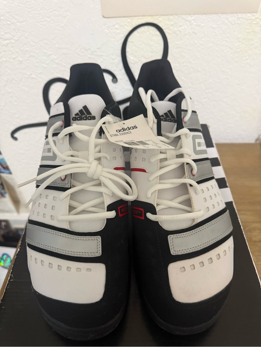 adidas White Black Red Training Sneakers - Picture 1 of 4